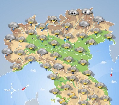 Piogge e rovesci al Nord Italia oggi giornata all'insegna dell'instabilità