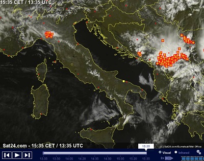 Temporali pomeridiani sugli Appennini, ancora sole sulle altre zone d'Italia