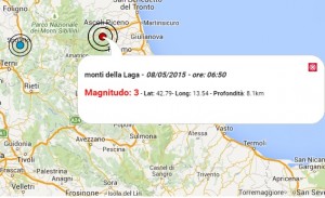 Terremoto oggi Abruzzo 8 maggio 2015