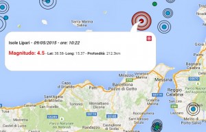 terremoto oggi isole lipari