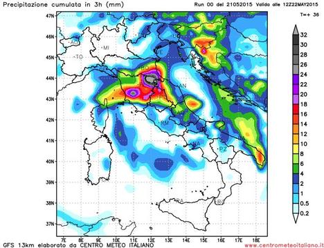 Maltempo Centro Italia: piogge e temporali anche intensi per domani
