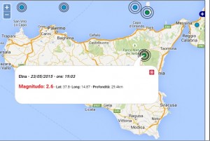 Terremoto oggi in Sicilia distretto Etna 23 maggio 2015