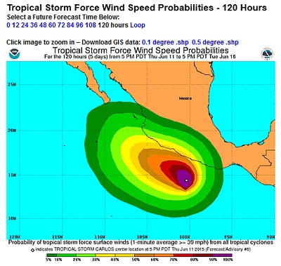 Uragano Carlos è allerta sulle coste sud orientali del Messico