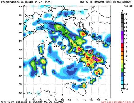Maltempo Centro-Sud: piogge e temporali soprattutto Mercoledì