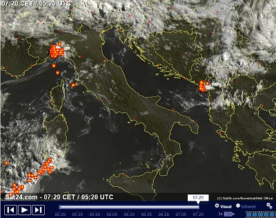 Tempo In Atto Sull’Italia: Ancora Piogge E Temporali Specie Al Nord