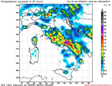 Temporali e acquazzoni nel pomeriggio di oggi, vediamo dove