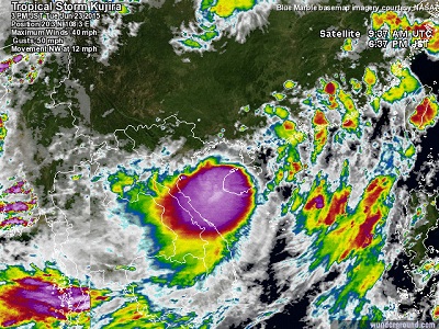 Tifone Kujira a breve atteso il definitivo impatto sulla terra tra Cina e Vietnam