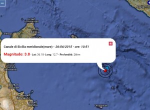 terremoto oggi mar di Sicilia