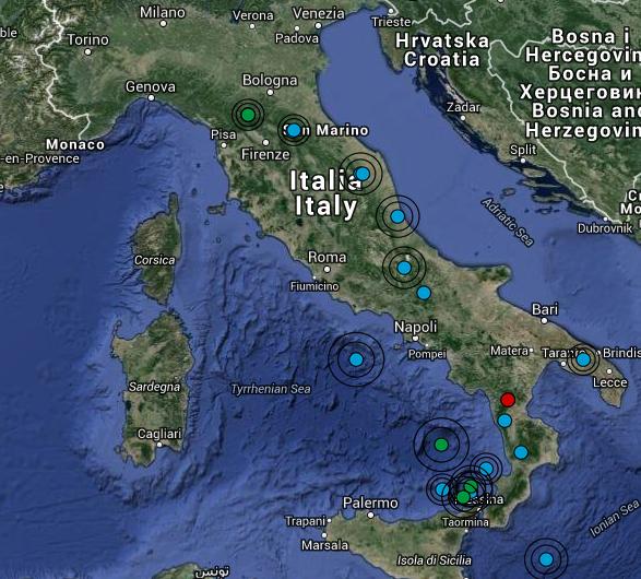 Terremoto oggi Italia 28 Giugno 2015, ieri scossa M 2.2 Potenza dati Ingv