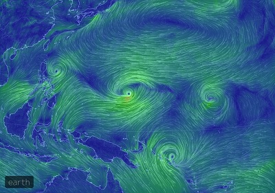 Pacifico nella morsa di cicloni e tifoni Raquel, Chan Hom e Linfa insistono sulla zona occidentale