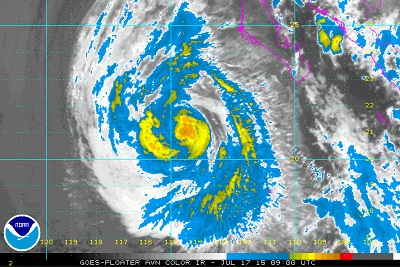 Uragano Dolores video del passaggio del sistema sull'isola Socorro