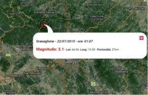 terremoto oggi tra Emilia e Toscana