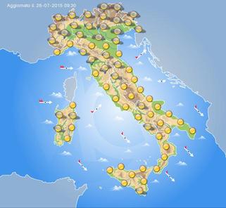 Previsioni Meteo Oggi 27 Luglio 2015