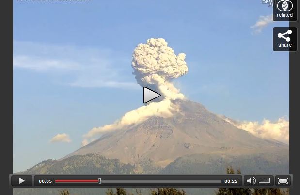 Eruzione vulcano in messico Eruzione vulcano in messico