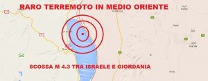 raro terremoto in medio oriente