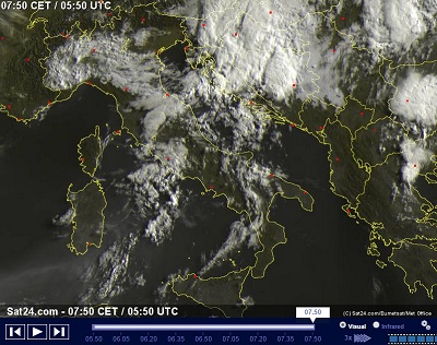 Tempo instabile al Centro Nord con piogge sparse, già caldo al Sud Italia
