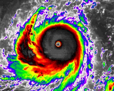 Super-tifone Soudelor è diventata la tempesta più forte del 2015