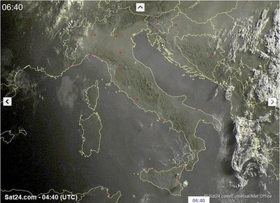 Italia quasi completamente con cieli sereni oggi 6 Agosto 2015 Italia quasi completamente con cieli sereni oggi 6 Agosto 2015