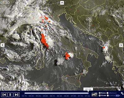 Temporali sull'Italia maltempo diffuso al Nord Ovest per l'arrivo della goccia fredda
