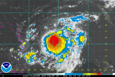 Uragano Erika nell'Atlantico il sistema si sta dirigendo verso Caraibi e Stati Uniti