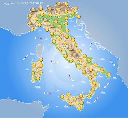 Previsioni Meteo sull'Italia per oggi e domani