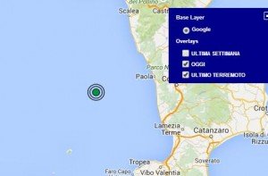 Terremoto oggi Italia 1 Settembre 2015, scossa M 2.3 Tirreno meridionale, dati Ingv Terremoto oggi Italia 1 Settembre 2015, scossa M 2.3 Tirreno meridionale, dati Ingv