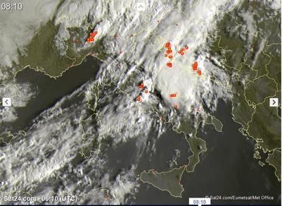 Maltempo Italia: piogge e temporali al Centro-Nord, più stabile al Sud