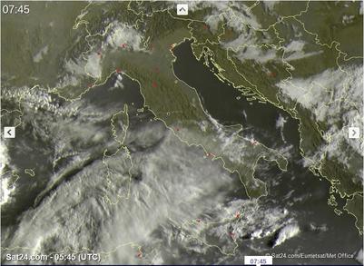 Maltempo Italia: tempo in peggioramento al Sud, più stabile al Centro-Nord