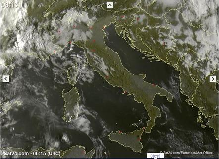 Tempo stabile oggi sull'Italia, ma con maltempo in arrivo dalla notte