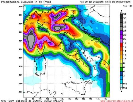 Maltempo Italia: in arrivo forti piogge e temporali durante la settimana