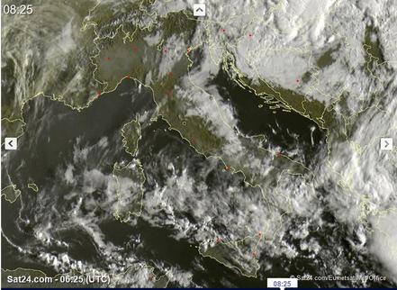 Tempo instabile su Adriatiche e Sud Italia con locali piogge e acquazzoni