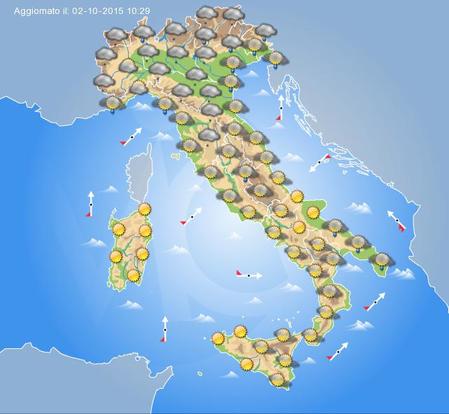 Previsioni Meteo Domani 3 Ottobre 2015