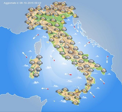 Previsioni Meteo Domani 09 Ottobre 2015