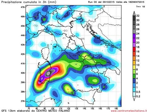 Allerta meteo Sardegna: temporali e locali nubifragi in giornata