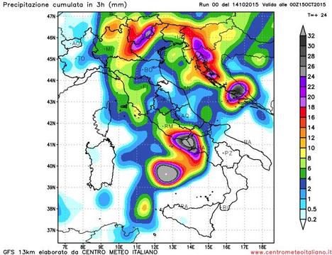 Maltempo Italia: giornata di piogge e temporali specie al Centro-Nord