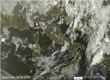 Weekend: sole e nuvole sull'Italia ma anche piogge sparse, vediamo il meteo nel dettaglio - sat24.com