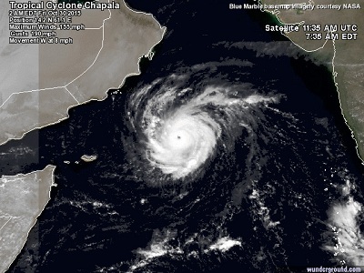 Ciclone Chapala tra Oman e Yemen attese in un giorno le piogge di 3 anni