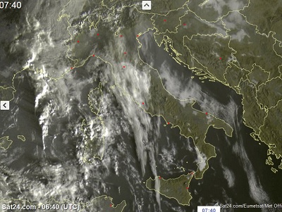 Immagine satellitare riferita a stamattina, 4 Novembre 2015.