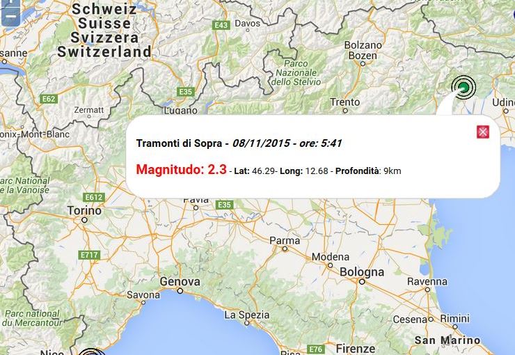 Terremoto oggi Friuli Venezia Giulia 8 novembre 2015 ...