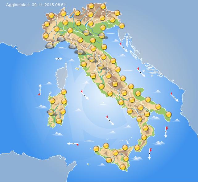 Previsioni Meteo Domani 10 Novembre 2015 