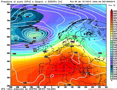 Robusto campo di alta pressione su Mediterraneo Centro-Occidentale porterà tempo stabile e soleggiato sull'Italia per tutta la settimana 