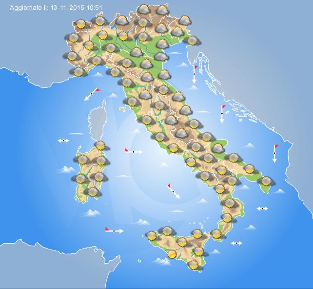 Previsione meteo per Sabato 14 Novembre 