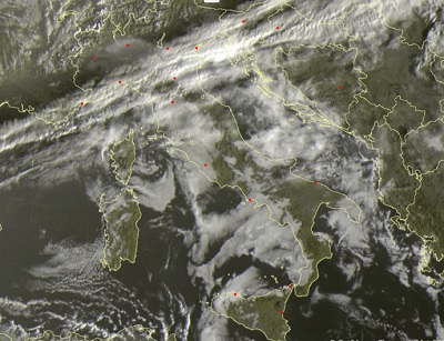 Immagine satellitare riferita a stamani ore 08