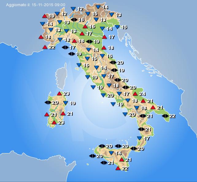 Previsione meteo per domani Venerd? 20 Novembre 