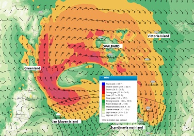 Uragano in Norvegia Svalbard in allerta per la tempesta più forte mai registrata sulle isole