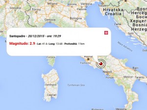 Terremoto oggi Italia, 20 dicembre 2015: scossa di M 2.9 nel Lazio, in provincia di Frosinone; M 4.0 e 3.1 a Palermo