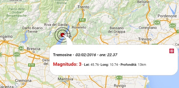 terremoto oggi 3 febbraio brescia