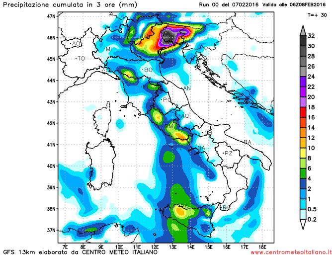 Maltempo Centro. piogge e temporali soprattutto su Toscana, Umbria e Lazio
