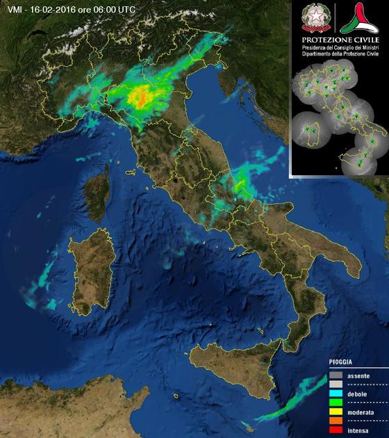 Tempo in atto: piogge sparse al Centro-Nord con neve in montagna, caldo al Sud - protezionecivile.gov.it Tempo in atto: piogge sparse al Centro-Nord con neve in montagna, caldo al Sud - protezionecivile.gov.it