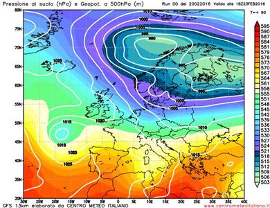 Perturbazione in transito sull'Italia a metà della prossima settimana